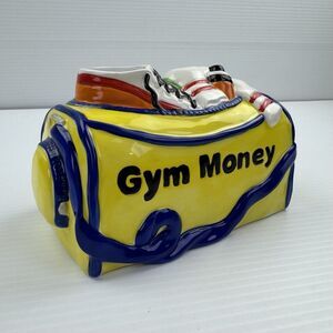 Vintage Goods Gallery Gym Money Ceramic Gym Bag Coin Bank Fitness Decor